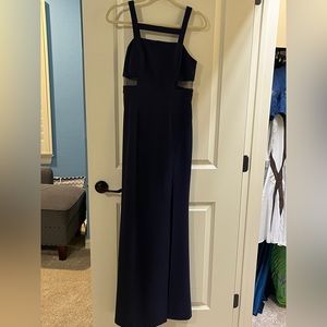 DEAR MOON Navy Mesh Insets Sleeveless Dress Juniors 9 - Excellent Condition